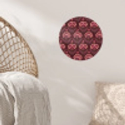 Bloemen - Waaier - Paars Wandcirkel behangsticker klein 186 -sfeer4