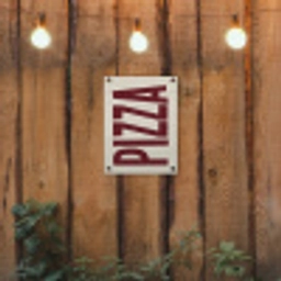 Pizza - Vintage - Decoratie - Japandi tuinposter los doek klein -sfeer1