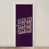 Oh hi - Paars - 3D deurposter klein -3d_beige