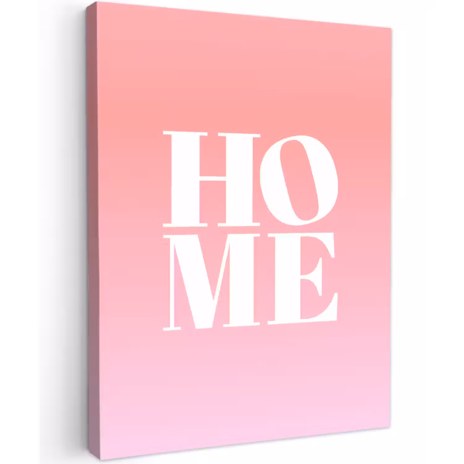 Canvas schilderij - Home - Letters - Groot - Roze