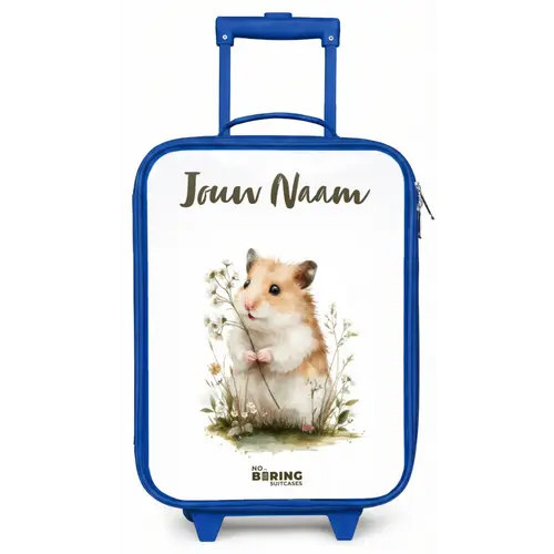 Dier - Natuur - Hamster Kinderkoffer - Blauw klein -zz3dotto