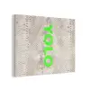 YOLO - Groen - Neon - Slangenprnt PET vilt klein -3d