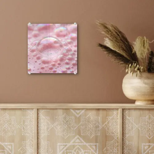 Schuim - Structuur - Roze plexiglas 5mm klein -sfeer5