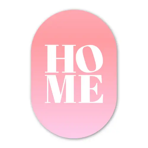 Home - Letters - Groot - Roze Wandcirkel Ovaal Forex klein -3d