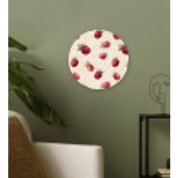 Framboos - Stippen - Rood Wandcirkel kunststof plaat 5mm dik klein 188 -sfeer3