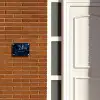 Blauwe bloemen - Klassiek Naambord Rechthoek middel -sfeer3-rechthoek-S