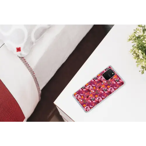 Zomer - Vlinder - Donker - Roze Telefoonhoesje Samsung Galaxy S10 Lite klein 364 -kamerS10Lite