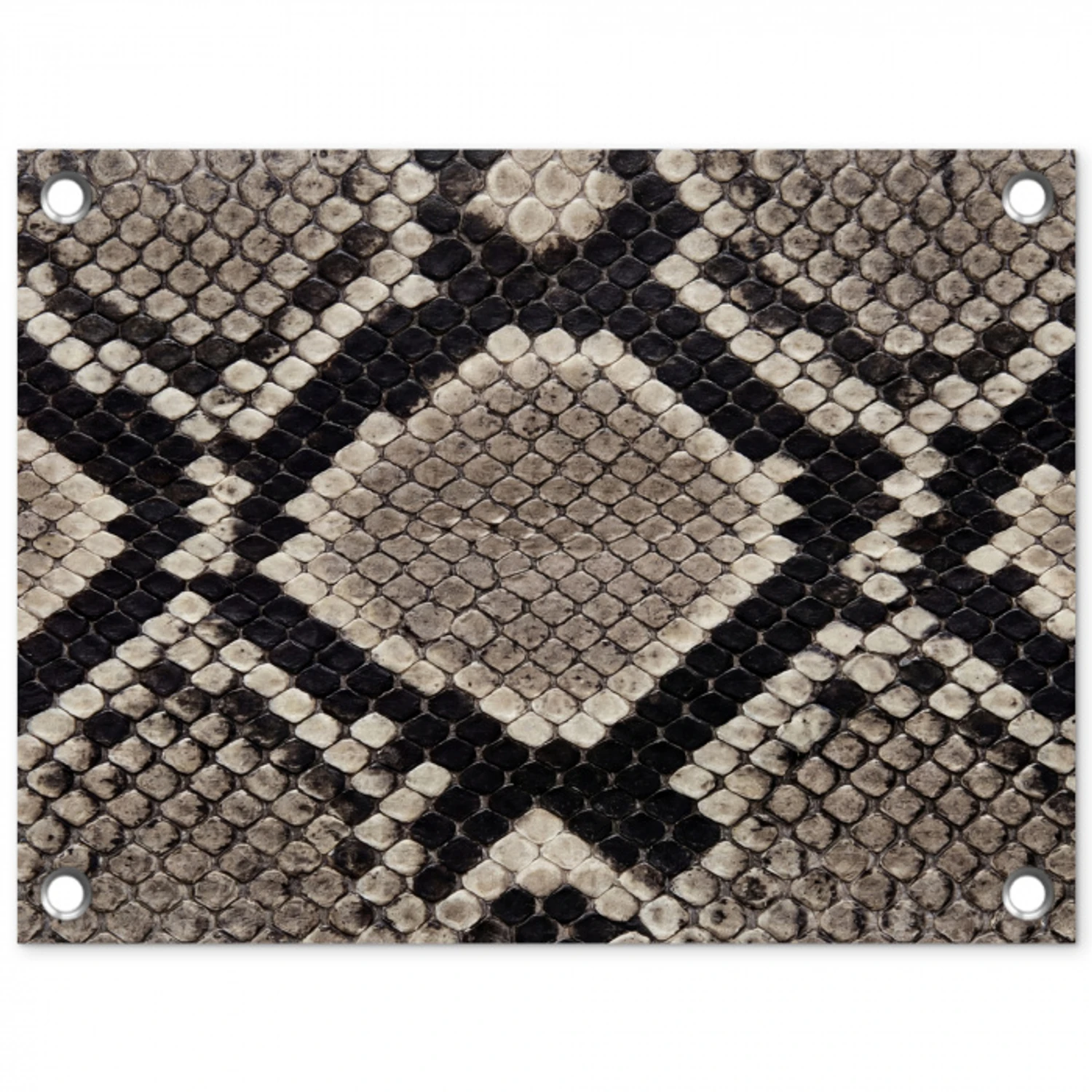 Slangenleer - Patroon - Beige tuinposter los doek klein -3d