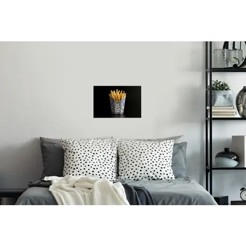 Friet - Porselein - Delfts blauw - Eten Muursticker klein -slaapkamer