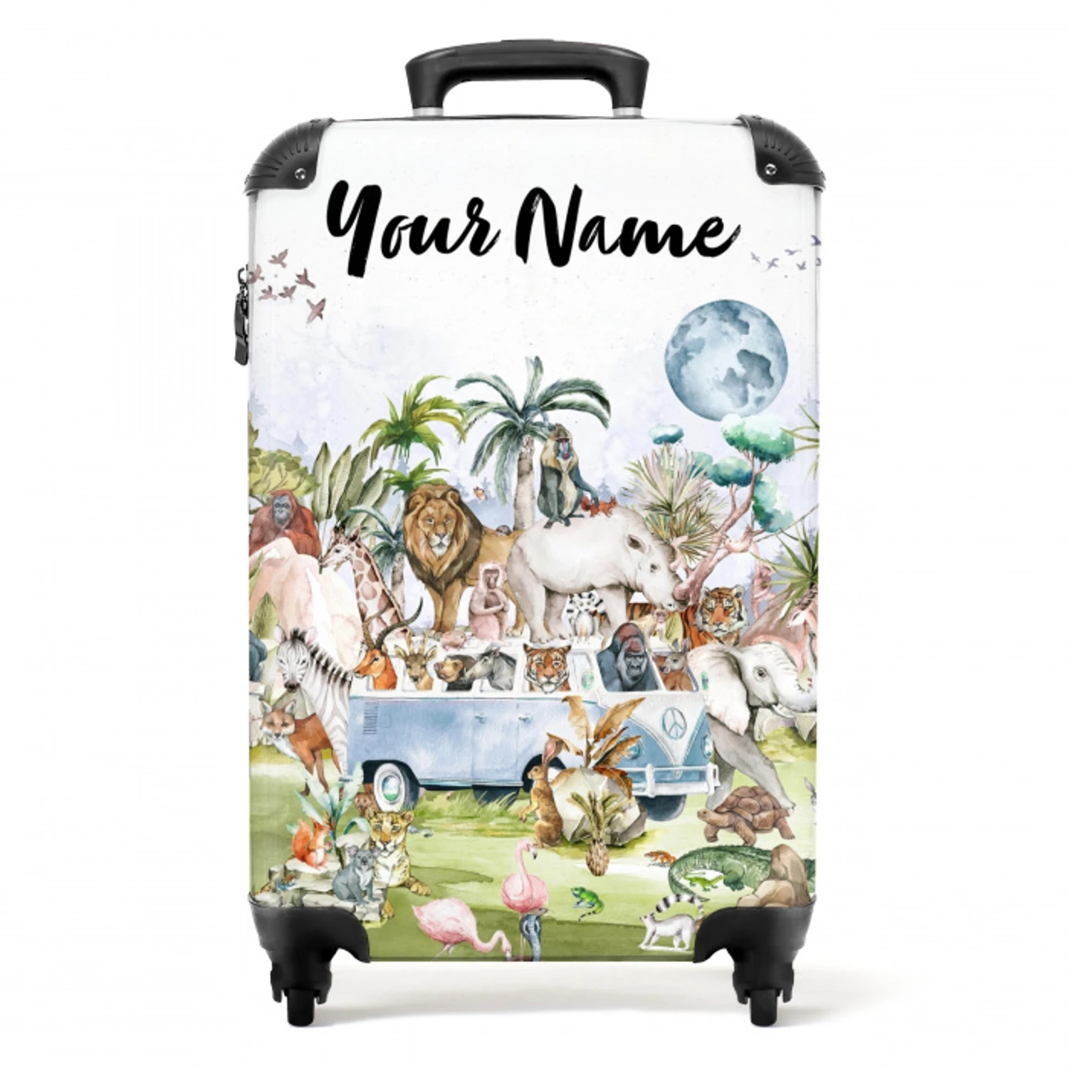 Jungle safari NBS - Handbagage koffer - Kinderen Unisex middel -productfoto_recht