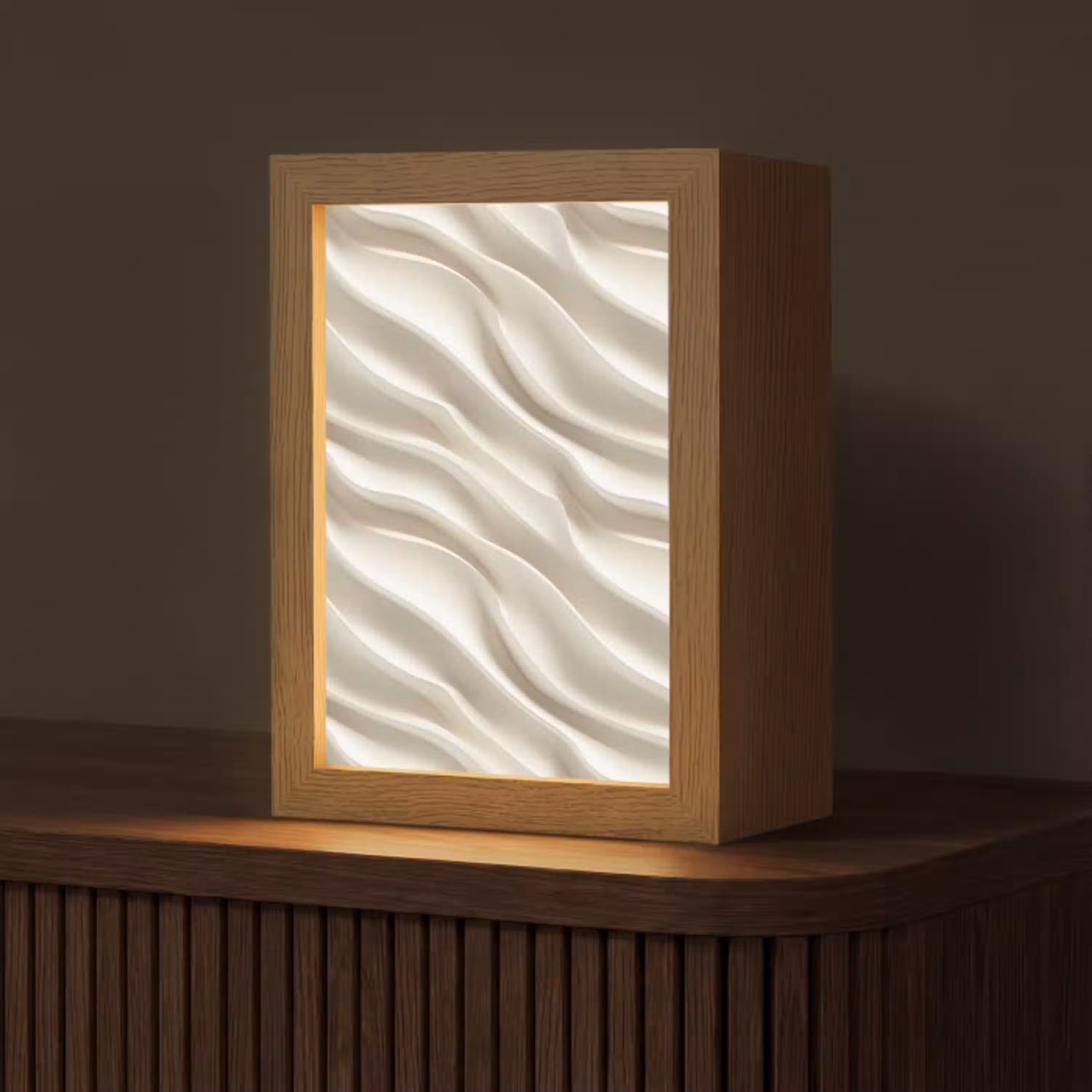 Diagonaal - Golven - Crème Light Box met kabel (Tafellamp) klein 925 -z3d_website