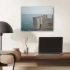 Houten steiger - Helderblauwe lucht PET vilt klein -sfeer5