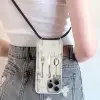 Zilver - Bestek - Hout Hoesje iPhone 16 Pro Max met koord klein -sfeer5