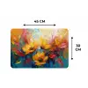 Bloemen - Zonnebloemen - Kunst - Geel Placemat vinyl groot -specs