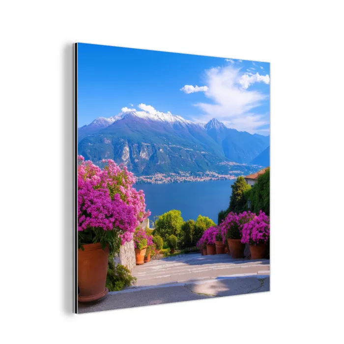 Lake Como - Italië - Landschap aluminium wit klein -3d