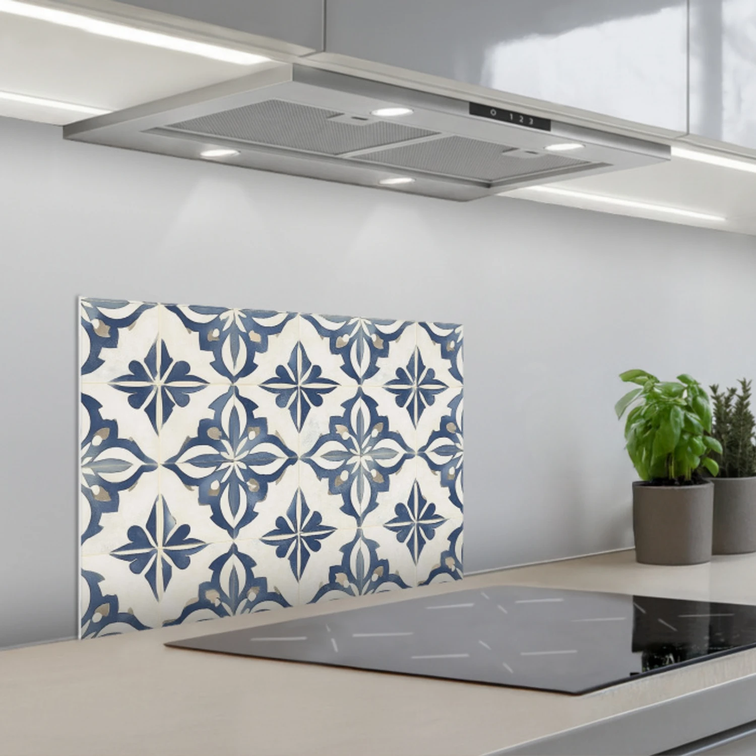 Tegels - Spaans - Patronen - Keramiek keuken achterwand spatscherm klein -3d_schuin
