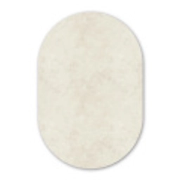 Crème - Egaal - Beton Wandcirkel Ovaal Forex klein 630 -3d
