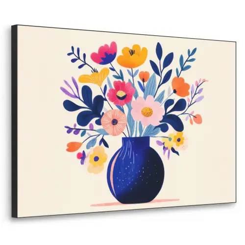 Vaas - Bloemen - Boeket Textielframe - compleet frame klein -3d