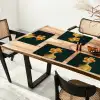 Vrouw - Hoed - Geel Placemat vinyl groot -zzsfeer4_Kitchenyeah-website