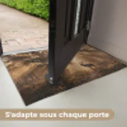 Hert - Bos - Mistig - Natuur - Goud Deurmat klein -USP_FR