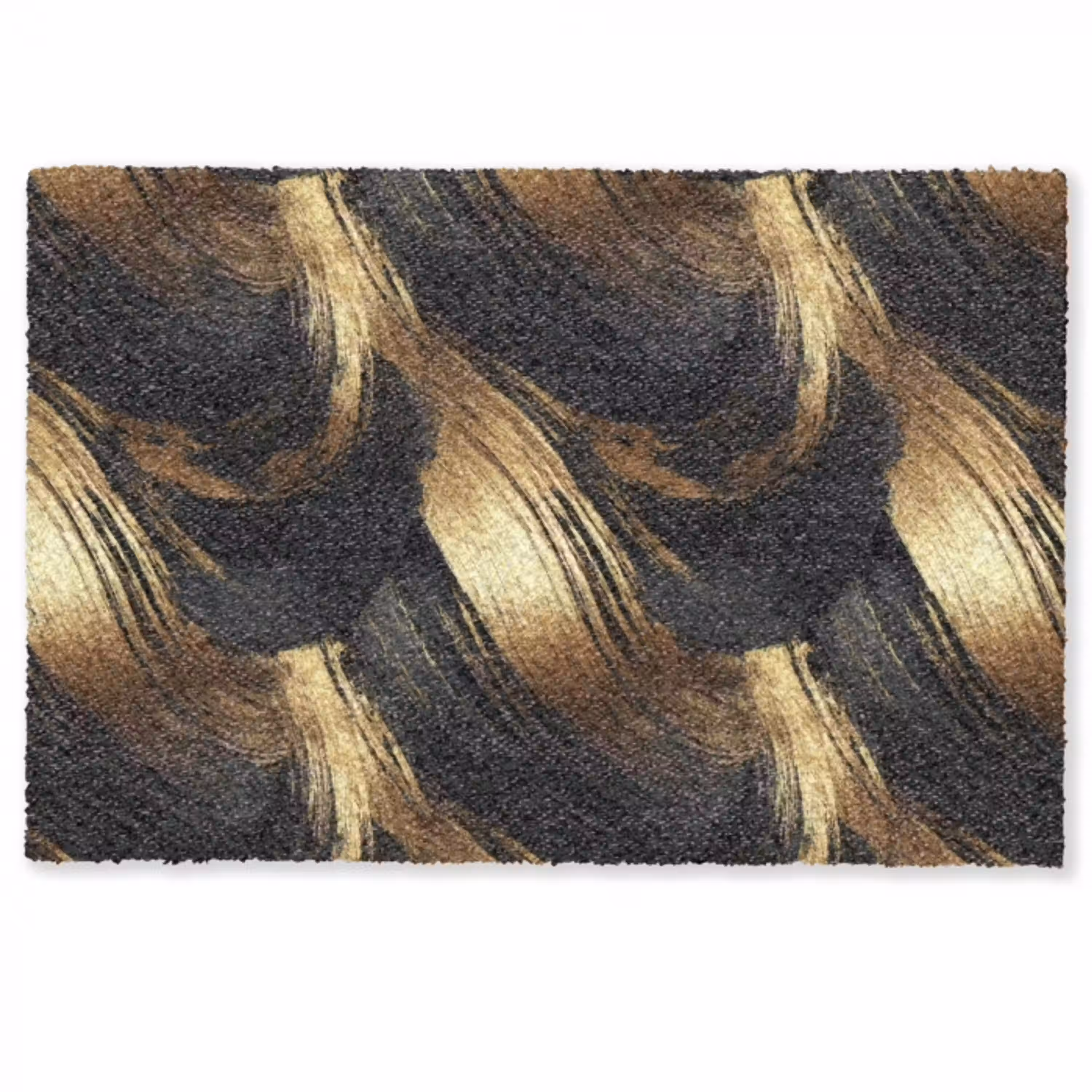 Verfstreken - Abstract - Goud - Zwart Deurmat klein 898 -zkaufland3d