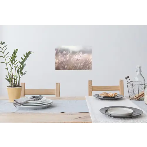 Graspluimen - Wind - Beige - Mistig Muursticker klein -eettafel