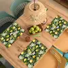 Hangende - Citroenen - Witte - Bloemetjes Placemat vinyl groot 368 -zzsfeer5_Kitchenyeah-website