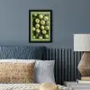 Appels - Groen - bladeren fotolijst zwart zonder passe partout klein -sfeer3