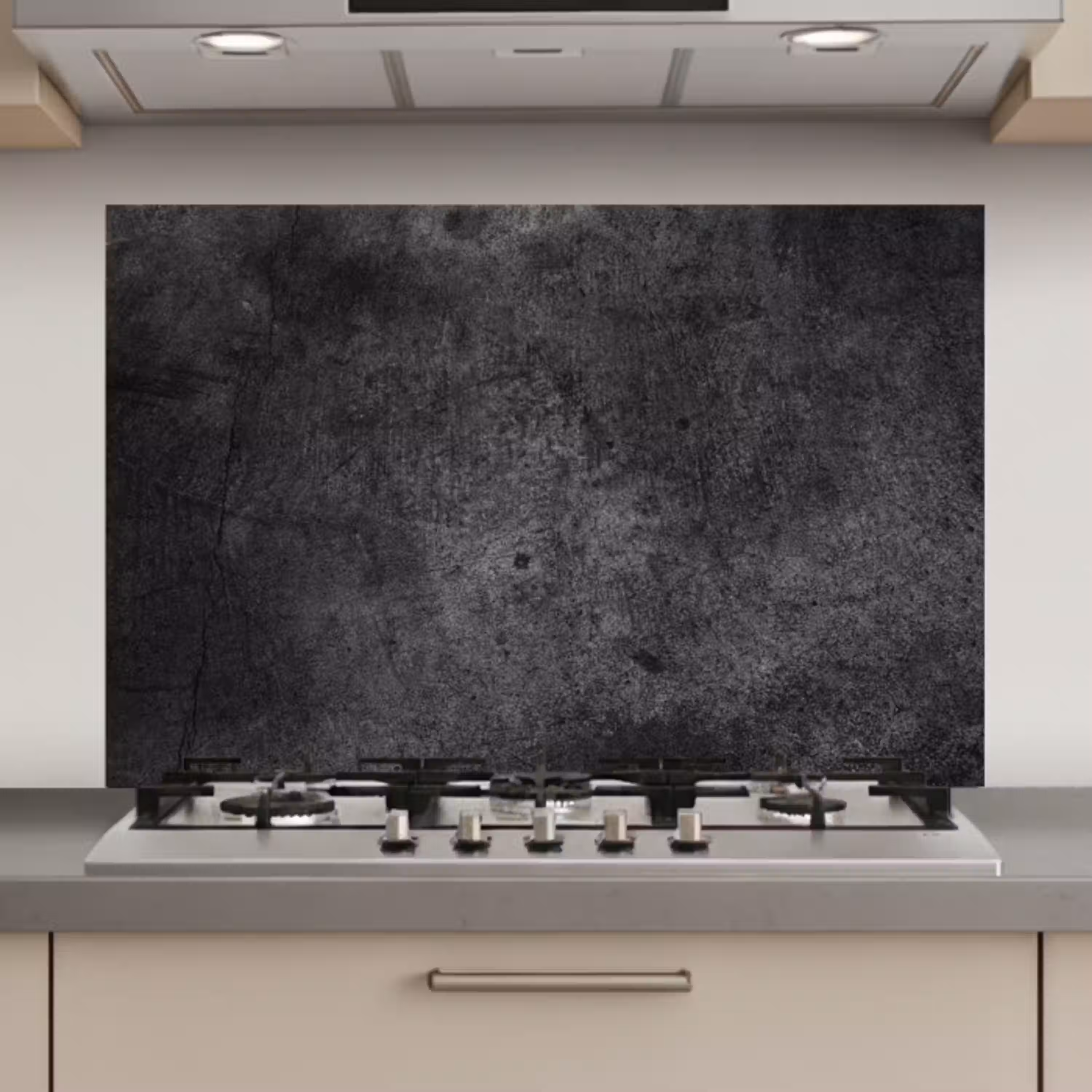 Beton - Structuur - Retro - Zwart - Grijs - Rustiek keuken achterwand spatscherm klein -3d_website