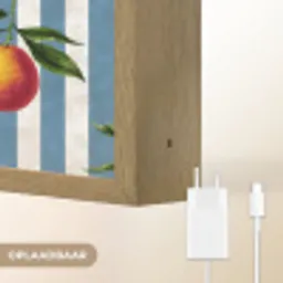 Strepen - Citroen - Blauw Light Box met batterij (Wandlamp) middel 907 -USP_websiteoplaadbaarNL