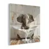 Vintage - Olifant - Badkuip - Schuim - Wilde dieren plexiglas 5mm klein -z3d