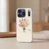 Bloemen - Quote - Beige - Lint Telefoonhoesje iPhone 17 Pro klein -sfeer2