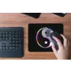 Yin-Yang - Cirkel - Regenboog muismat rubber klein -toetsenbord