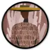 Abstract - Figuur - Illustratie - Hoed Fotolijst rond zonder passe partout klein -3d