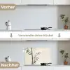 Japandi - Bamboe - Beige keuken achterwand spatscherm klein -voor_na_DE