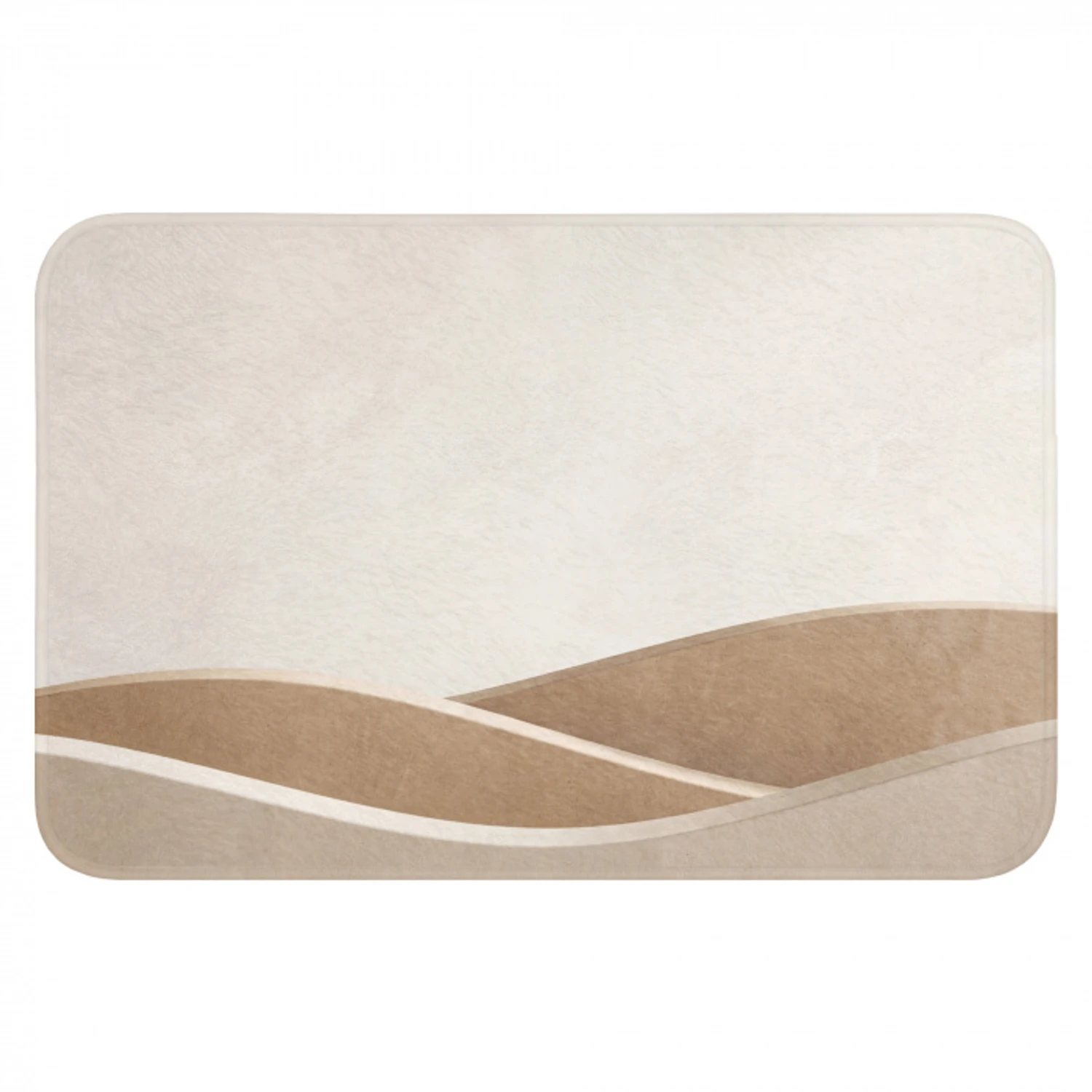 Abstract - Golven - Modern - Beige Badmat klein -3d