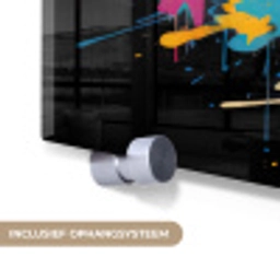 Radio - Graffiti - Box - Kleuren - Zwart plexiglas 5mm klein -zzsysteem_NL
