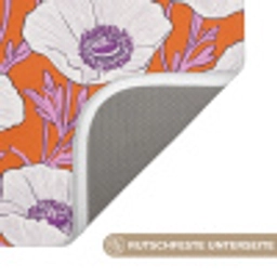 Bloemen - Grafisch - Oranje Badmat klein 997 -USP_AntislipDE