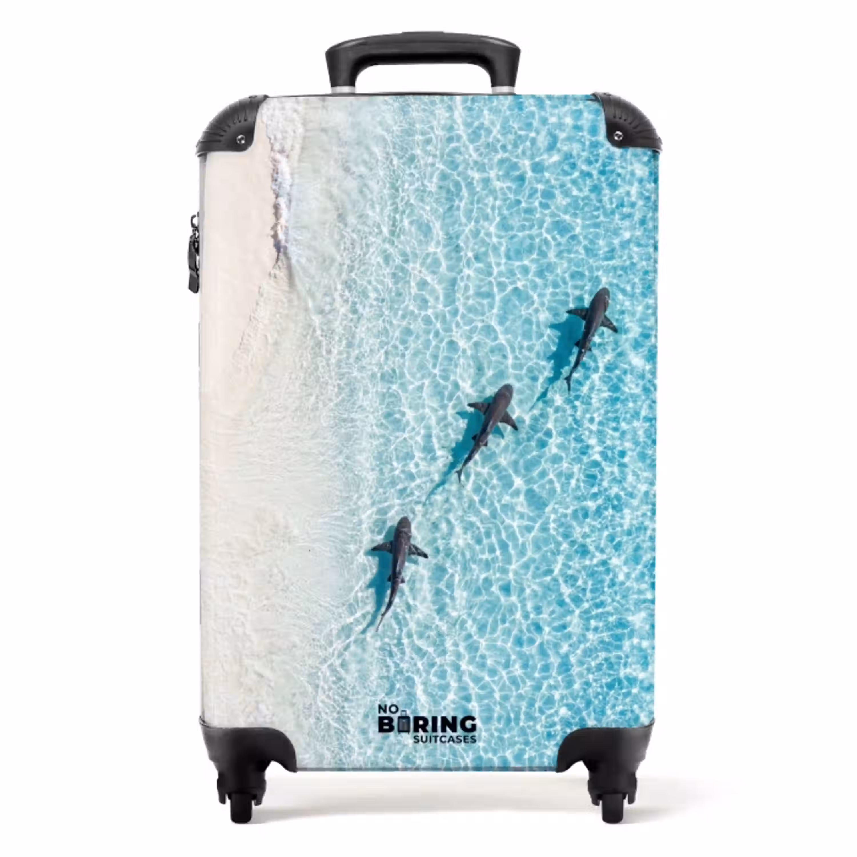 Oceaan - Strand - Turquoise - Natuur NBS - Handbagage koffer - Volwassenen Unisex middel -productfoto_recht