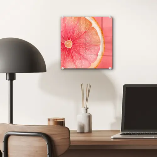 Grapefruit - Roze - Levendig plexiglas 5mm klein -sfeer6