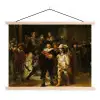 De Nachtwacht - Schilderij van Rembrandt van Rijn textielposter latten blank klein -3d