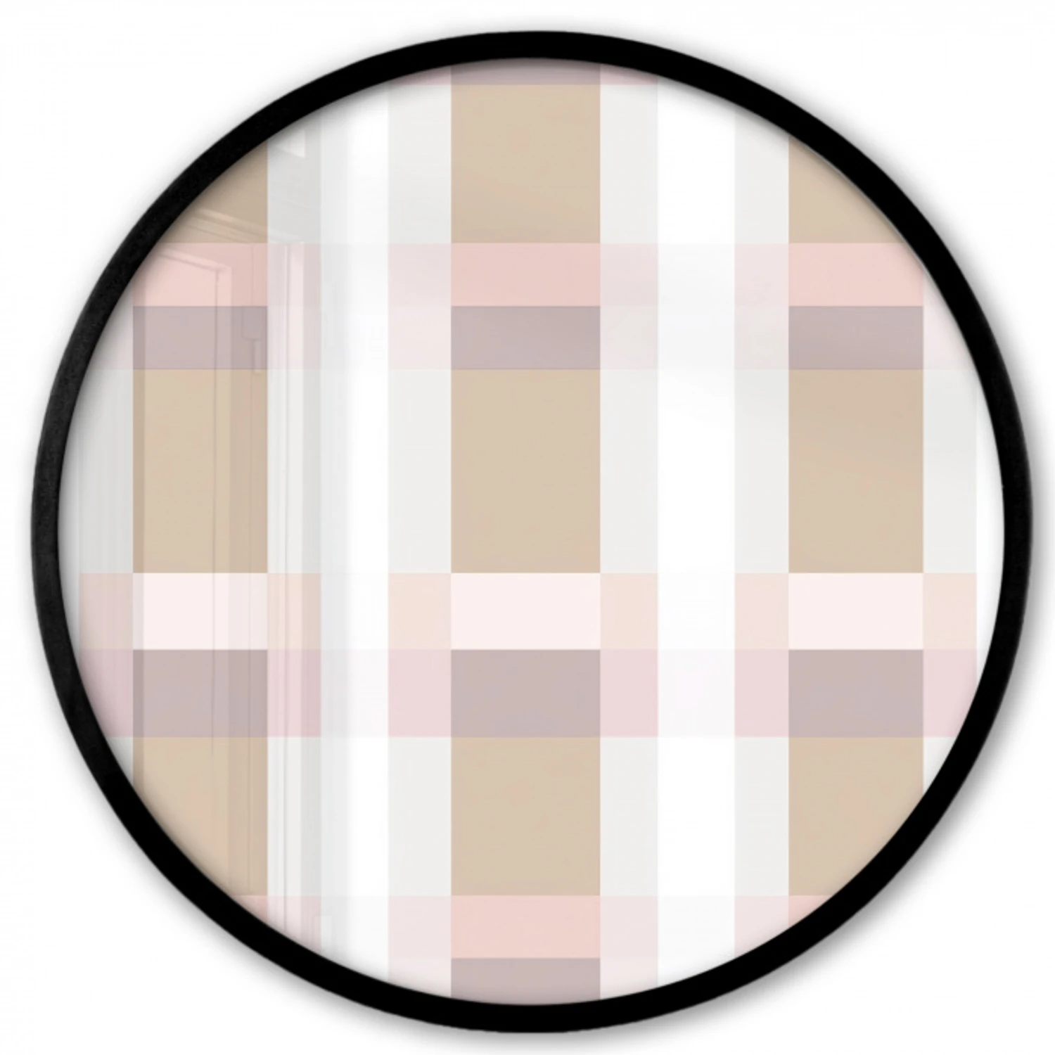 Ruitpatroon - Aardetinten - Minimalistisch Fotolijst rond zonder passe partout klein 856 -3d