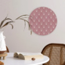 Trendy - Patroon - Roze Wandcirkel kunststof plaat 5mm dik klein 188 -sfeer4