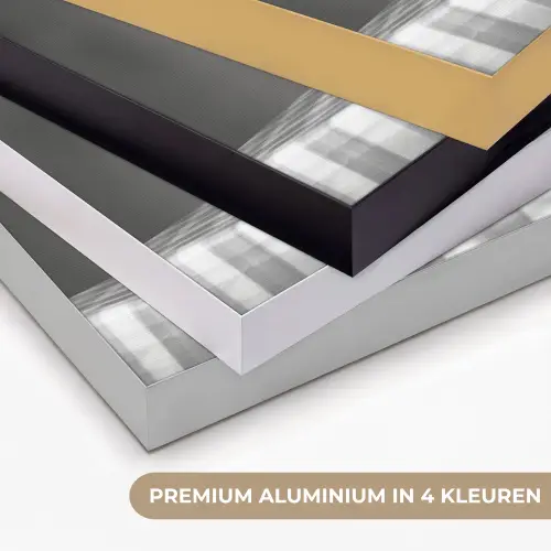 Bengaal - Kat - Tafelkleed - Zwart - Wit - Dier Textielframe zwart klein -USP_kleurenNL