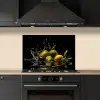 Olijven - Groen - Water - Zwart keuken achterwand spatscherm klein -sfeer1
