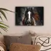 Paard - Dieren - Zwart - Luxe - Modern canvas 2cm klein -sfeer1