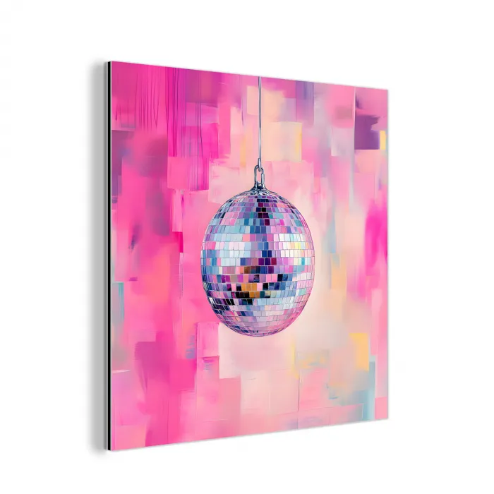 Discobal - Pink - Verf aluminium wit klein -3d