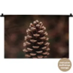 Dennenappel - Bos - Herfst - Bruin - Sfeervol Wandkleed katoen klein -t3d_DE