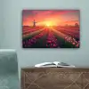 Windmolen - Zonsondergang - Landschap canvas 2cm klein -sfeer4