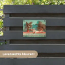 Kat - Zwembad - Zonnebril - Drankje tuinposter los doek klein -sfeer3